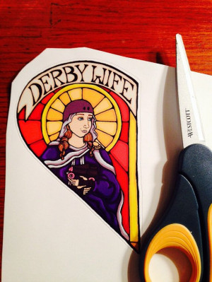 Large Decal: Derby Wife: Rollers Derby, Derby Things, Derby Wife