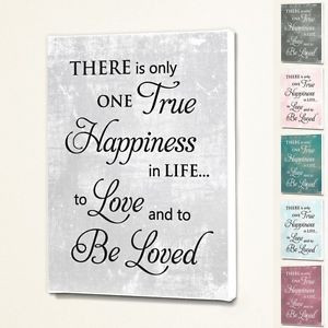 ... -Happiness-Wall-Quote-Sign-Saying-Box-Canvas-Fabric-Print-6-Colours