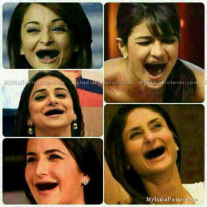 Funny Faces of Bollywood Actresses without Teeth