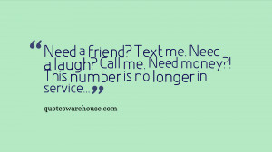 Quote about Money and Friendship