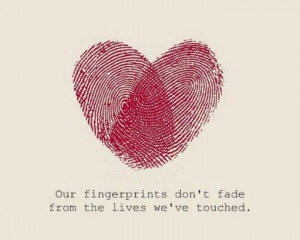 Heart fingerprints! Cute magnet favor!
