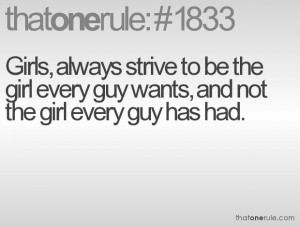 Girls and Guys Quotes That One Rule