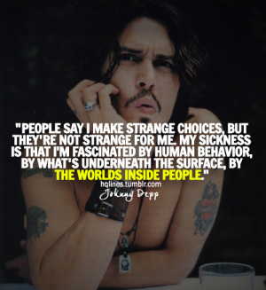 hqlines, johnny depp, life, love, quotes, sayings