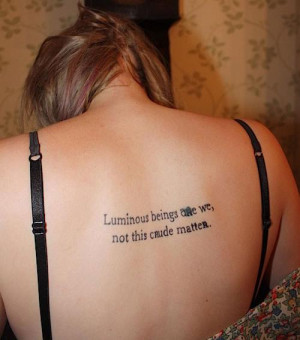 Tattoo quote from Star Wars