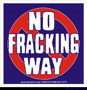 No Fracking Way - Small Bumper Sticker / Decal