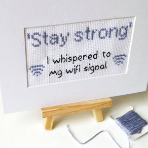 wifi quote embroidery by SundownStitcher #crossstitch #xstitch #funny ...
