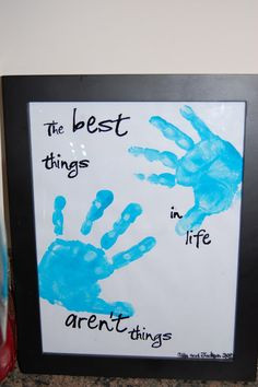 Best things in Life Handprint Frame - wonderful gift for grandparents ...