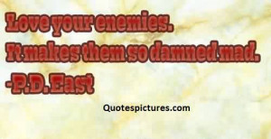 Famous funny pinterest Quotes - Love your enemies it makes them so ...