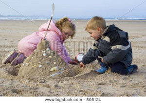 These are the castle building beach boy buckets children Pictures