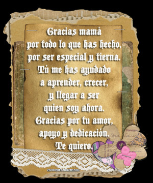 Dia de las Madres ~ Spanish Mother's day comments at MuchosBesitos.com