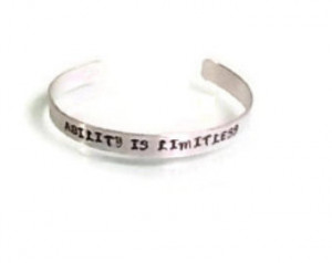 ABILITY IS LIMITLESS - Motivational Jewelry - Fitness Jewelry - Quote ...