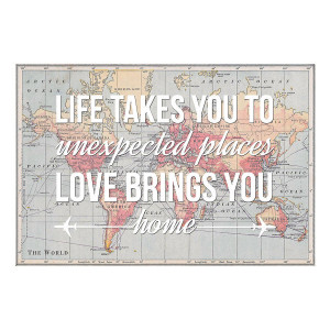 Unexpected Quotes Personalised home quote map