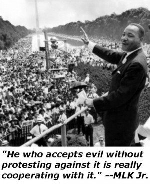 He who accepts evil without protesting against it is really ...