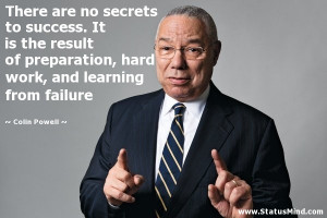... work, and learning from failure - Colin Powell Quotes - StatusMind.com