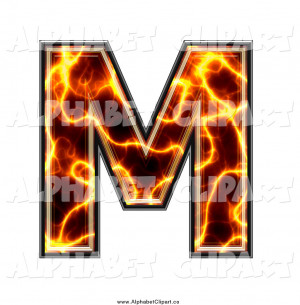 Larger Preview: Illustration of a Magma Capital Letter M by Chrisroll
