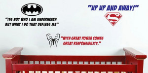 Wall Vinyl - Superhero Quote Decals