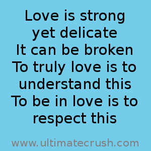 Love is strong yet delicate...