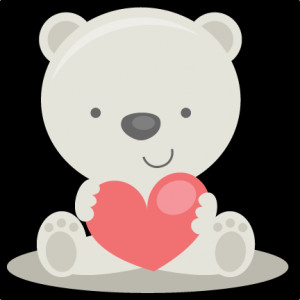 Valentine Polar Bear SVG file for scrapbooking cardmaking valentines ...