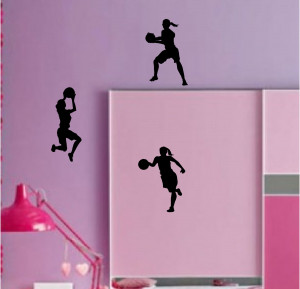 Girl Basketball Player Quotes Female basketball decals - 3