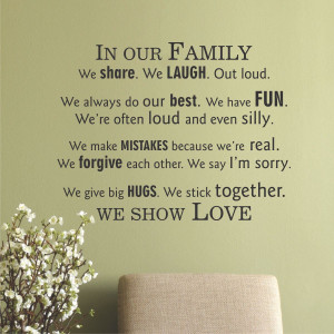 In Our Family We Show Love Wall Quotes™ Decal