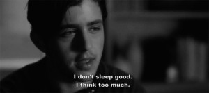 ... josh peck teen quote black and white gif quote gif I think too much