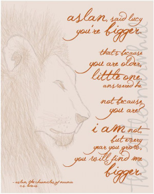 Narnia Quote Aslan Petal 8x10 by TheLittleNarwhal on Etsy, $10.00