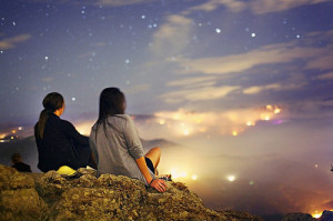 bestfriends, brown hair, friends, hair, heaven, legs, stars, stone ...