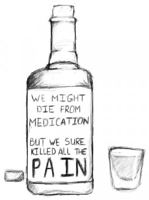 ... and White text depression sad drugs pain alcohol animation emo pills