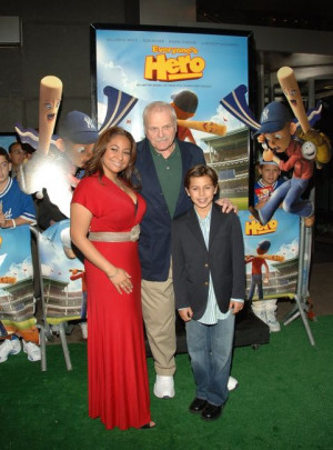 Brian Dennehy, Raven Symone with Jake T. Austin at the New York ...