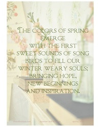 The Colors Of Spring Emerge With The First Sweet Sounds Of Song Birds ...