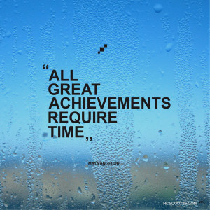 Motivational Quotes All great achievements require time Maya Angelou ...