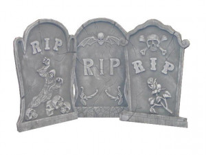 REALISTIC TOMBSTONE 3 PACK HAUNTED HOUSE HALLOWEEN PROP DECOR
