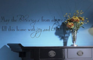 Blessings from above Vinyl Wall Decal Quote Lettering