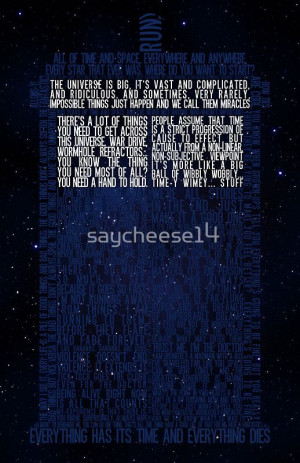Doctor Who TARDIS quotes poster $20.78