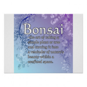 Bonsai Tree Saying
