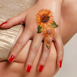 Sunflower Tattoo on the wrist