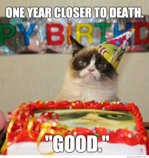 Happy Birthday Grumpy Cat – One year closer to death… Good.