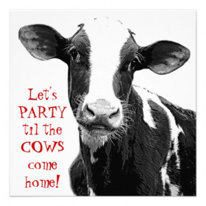 Funny Cow Bachelorette Party or Girl's Night Out Invitations - Zazzle ...