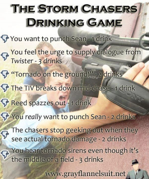 Storm Chasers drinking game