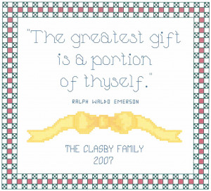 ... - Emerson Quote INTERMEDIATE Cross-Stitch Pattern Kit (PDF Download