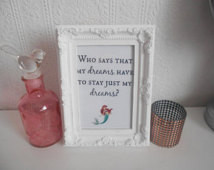 Disney Quote - The Little Mermaid A riel printed Quote and white Frame ...