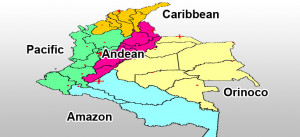 Colombia Coffee Region Map
