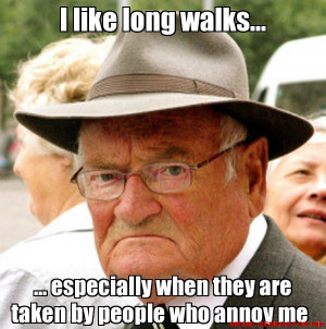 picture of a grumpy old man with a Fred Allen's quote:
