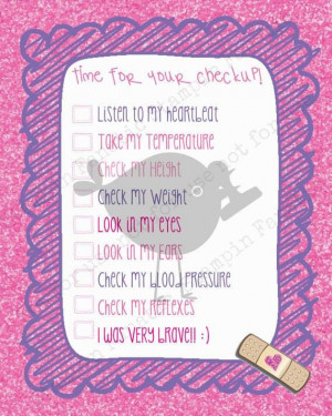Doc McStuffins Inspired: Time for your Check-up Checklist. Doc ...