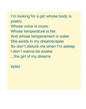 The girl of my dreams