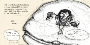Quotes & Sayings Book Elvis Rough Sketch