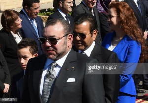 News Photo Moroccan King Mohammed VI accompanied by his son