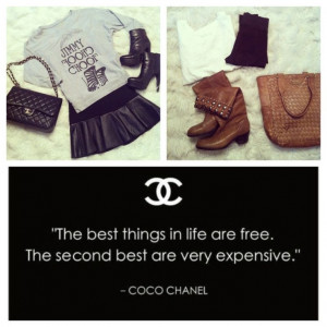 Love this quote by coco chanel. Together with two outfits of mine!
