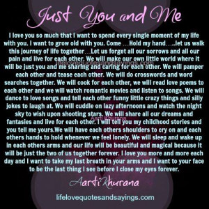 Just You And Me - Love Quotes And Sayings