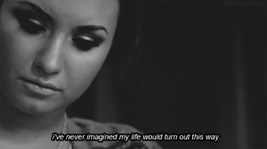 Lovato girl quote Black and White life text depressed depression sad ...